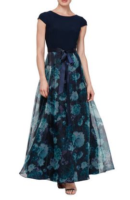 SL FASHIONS SL FASHIONS Organza Patterned Gown