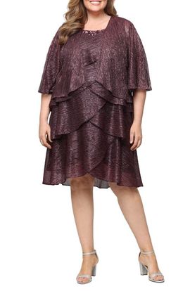 SL FASHIONS SL FASHIONS Tiered Ruffle Dress with Jacket