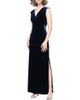 SL FASHIONS SL FASHIONS Velvet Surplice Gown - 1