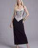 Slate Pink Slate Pink Lace Corset Maxi Dress in Black With White Lace, Women's at Urban Outfitters - 1