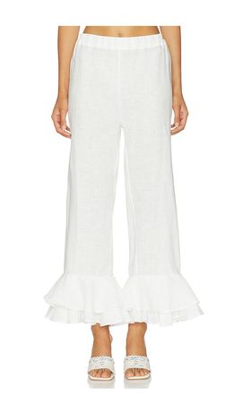 Sleeper Sleeper Cha-cha Linen Lounge Pants With Headscarf