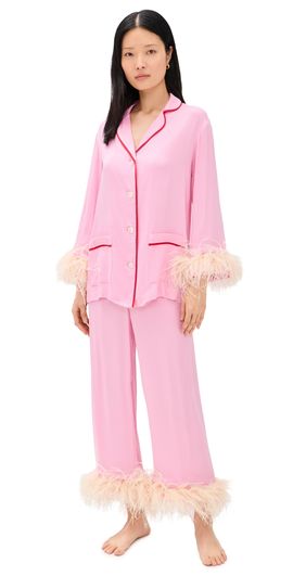 Sleeper Sleeper Party Pajama Set with Detachable Feathers Pink
