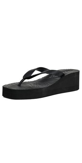 SLEEPERS SLEEPERS High Platform Flip Flops Black