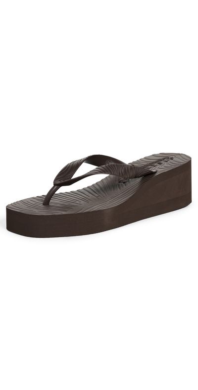 SLEEPERS SLEEPERS High Platform Flip Flops Brown
