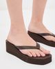 SLEEPERS SLEEPERS High Platform Flip Flops Brown - 3