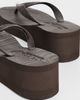 SLEEPERS SLEEPERS High Platform Flip Flops Brown - 4