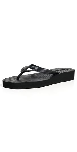 SLEEPERS SLEEPERS Platform Flip Flops Black