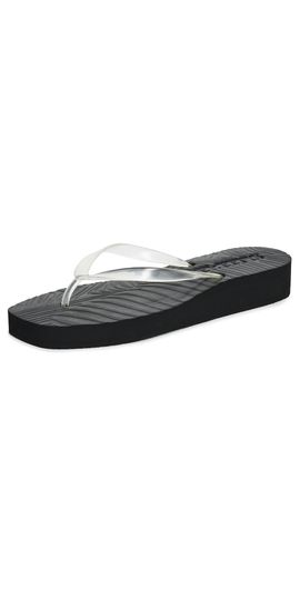 SLEEPERS SLEEPERS Platform Transparent Flip Flops Black Clear Transparent