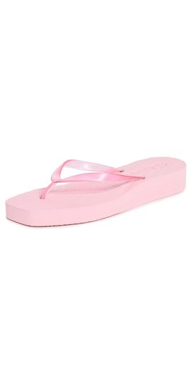 SLEEPERS SLEEPERS Platform Transparent Flip Flops Pink Sorbet Transparent