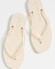 SLEEPERS SLEEPERS Tapered Transparent Flip Flops Eggnog - 2