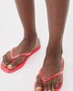 SLEEPERS SLEEPERS Tapered Transparent Flip Flops Red Transparent - 3