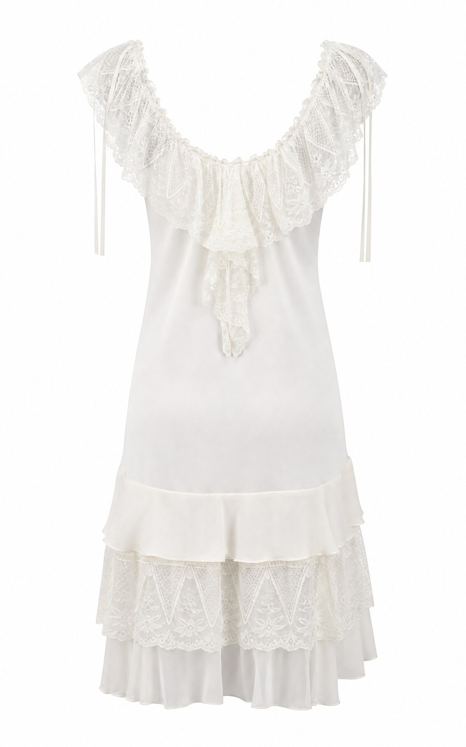 Sleeping with Jacques Sleeping with Jacques Annie Silk Satin Lace Mini Dress