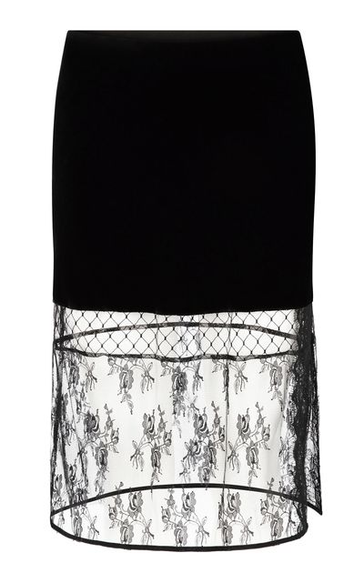 Sleeping with Jacques Sleeping with Jacques Francine SilkBlend Lace Midi Skirt