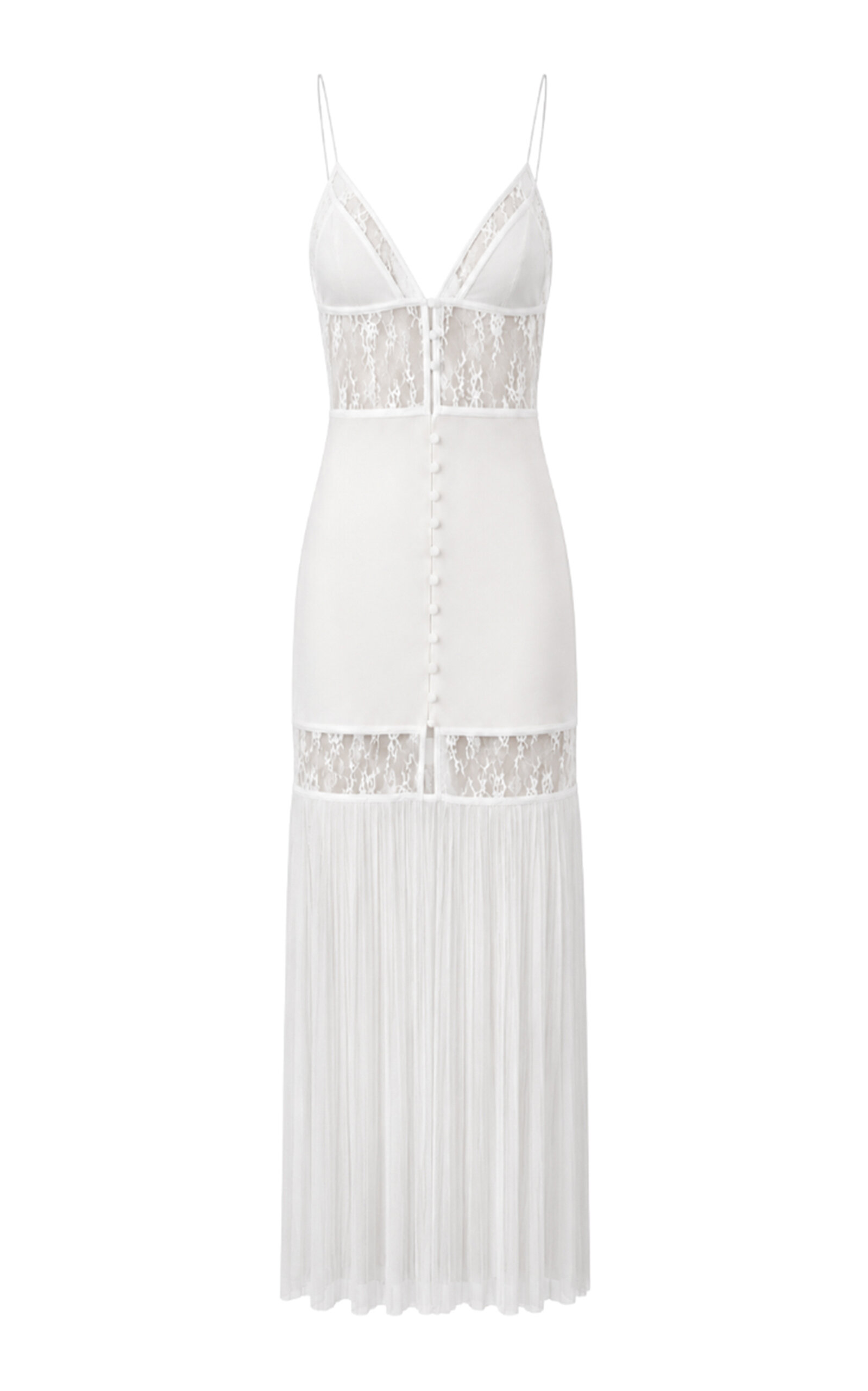 Sleeping with Jacques Sleeping with Jacques Kimberley Silk Georgette Lace Maxi Dress