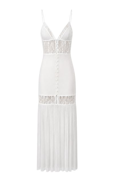 Sleeping with Jacques Sleeping with Jacques Kimberley Silk Georgette Lace Maxi Dress