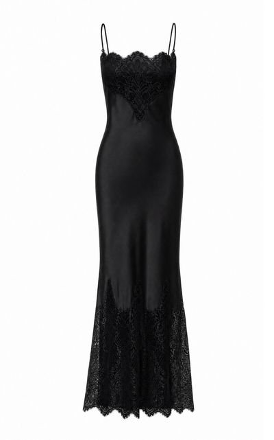 Sleeping with Jacques Sleeping with Jacques Nadia Silk Lace Maxi Slip Dress