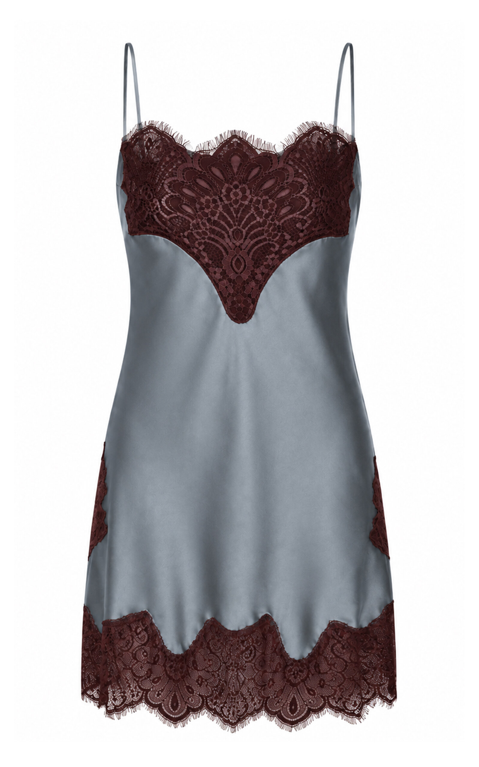 Sleeping with Jacques Sleeping with Jacques Nadia Silk Lace Mini Slip Dress