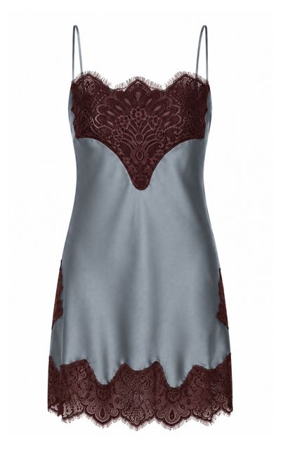 Sleeping with Jacques Sleeping with Jacques Nadia Silk Lace Mini Slip Dress