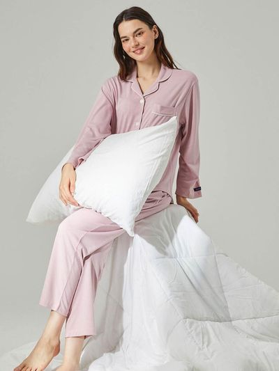 SLEEPYCAT Double-Woven Premium Cat Embroidered Pajama Set (2C)