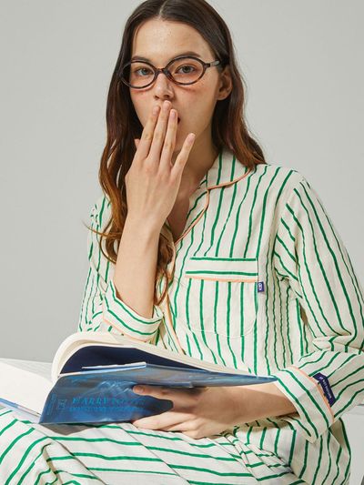 SLEEPYCAT Stripe Domestic Premium Pajama