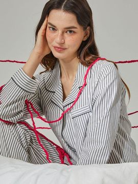 SLEEPYCAT Warm Hug Twill Stripe Pajama