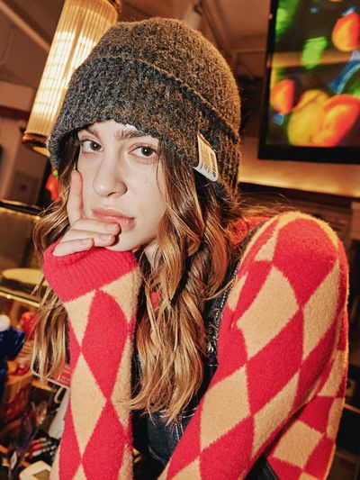 SLEEPYSLIP Alpaca Knit Bucket Hat - Charcoal