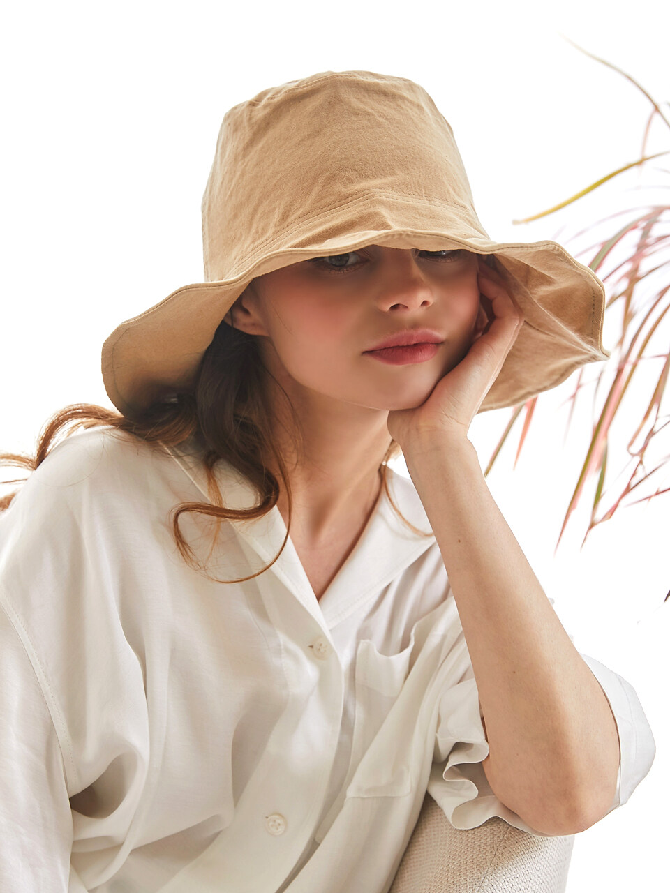 SLEEPYSLIP Mood Linen Bucket Hat_Beige