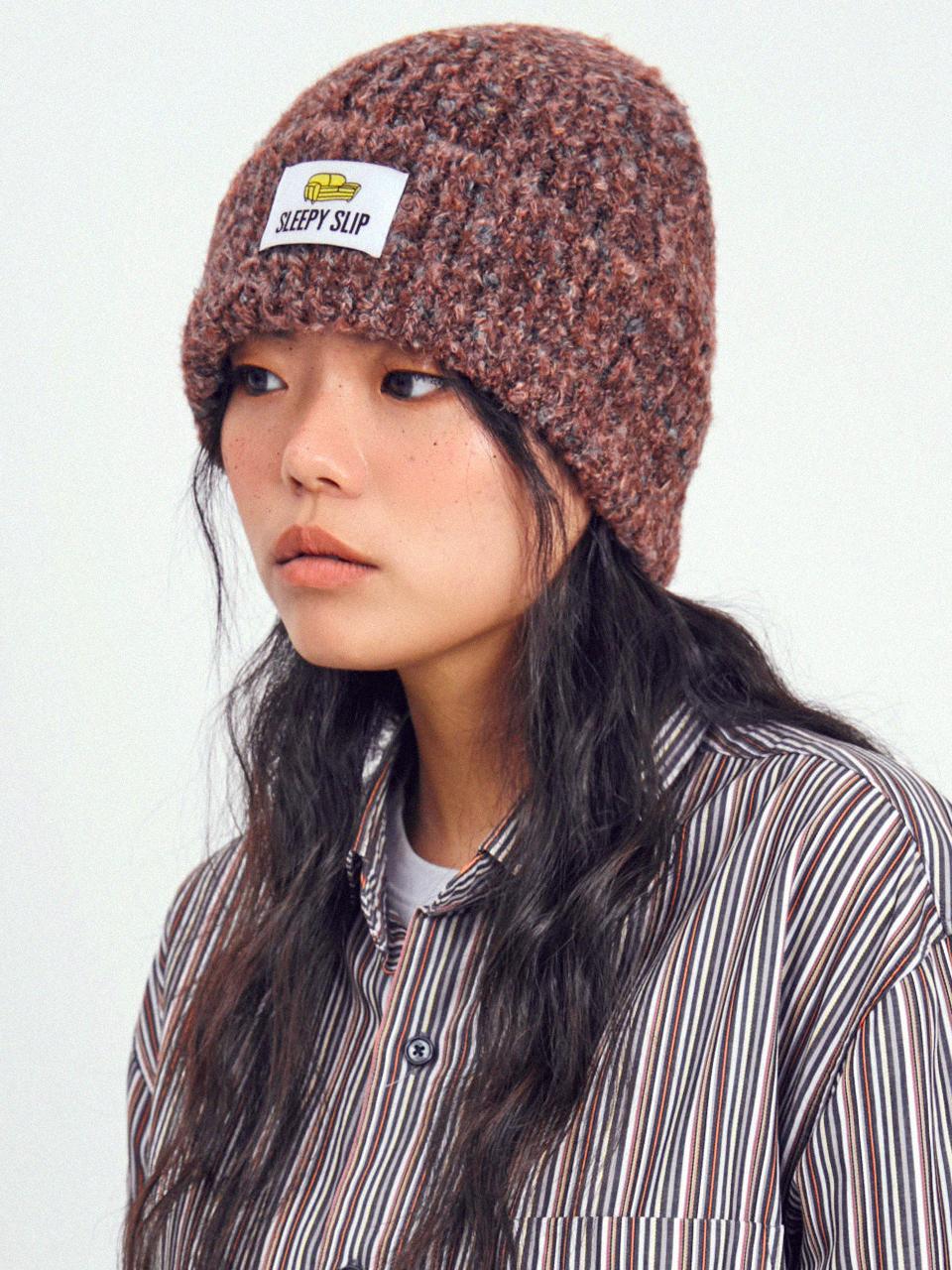SLEEPYSLIP TEDDY BURGUNDY BEANIE