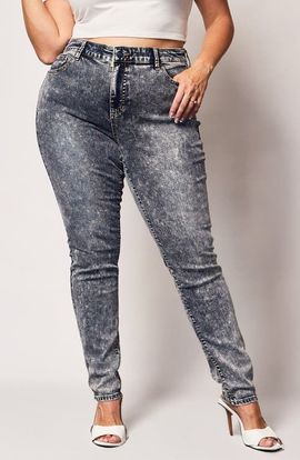 SLINK Jeans SLINK Jeans Acid Wash High Waist Skinny Jeans