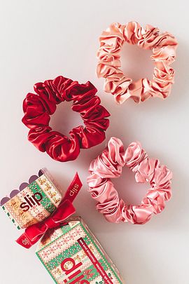 Slip Set of 3 Large Scrunchie Cracker Sweater Print