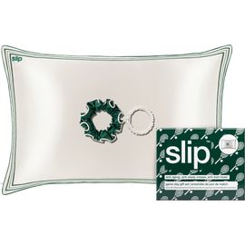 slip slip Game Day Pure Silk Queen Pillowcase & Scrunchie Set 
