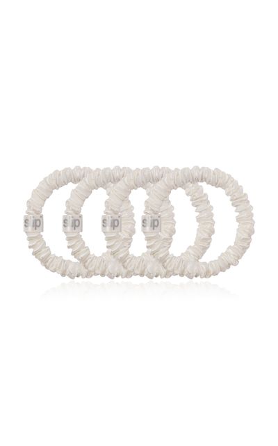 Slip Slip SetofFour Silk Skinny Scrunchies