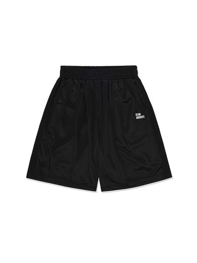sllow garments Line Track Shorts - Black
