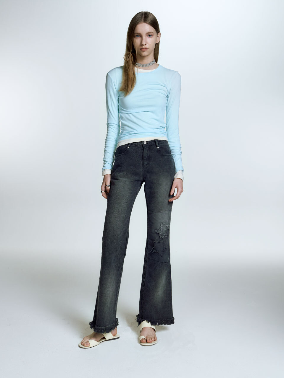 sllow garments Simple Layering Long Sleeve Top