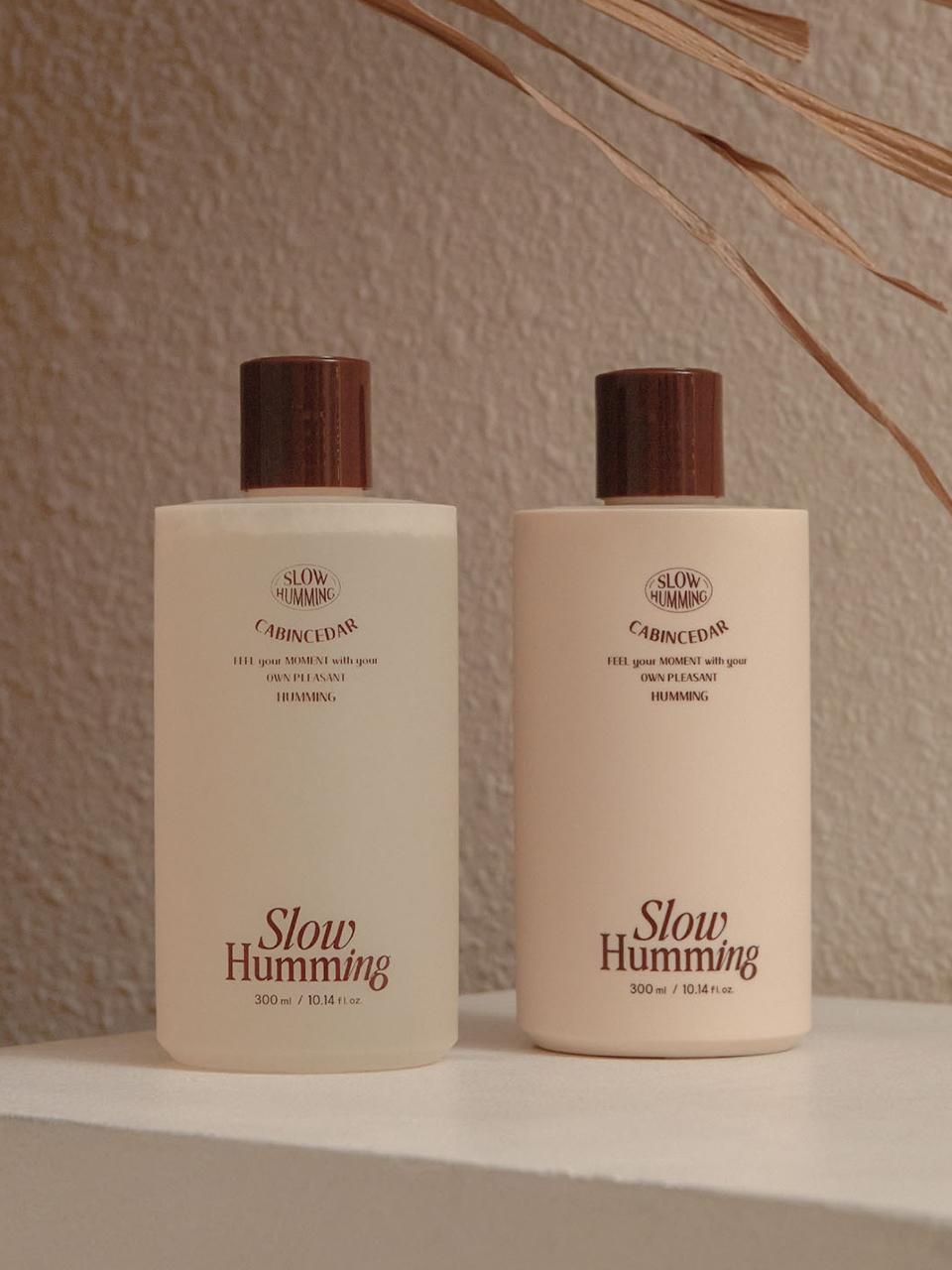 slowhumming Woodynouri Body Wash + Lotion Set Cabincedar