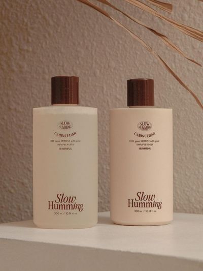 slowhumming Woodynouri Body Wash + Lotion Set Cabincedar