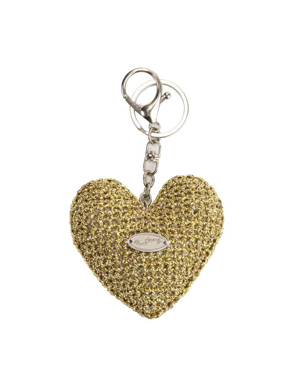 Slowslowly No.217 / Chubby Metallic Heart Key Ring _ Gold