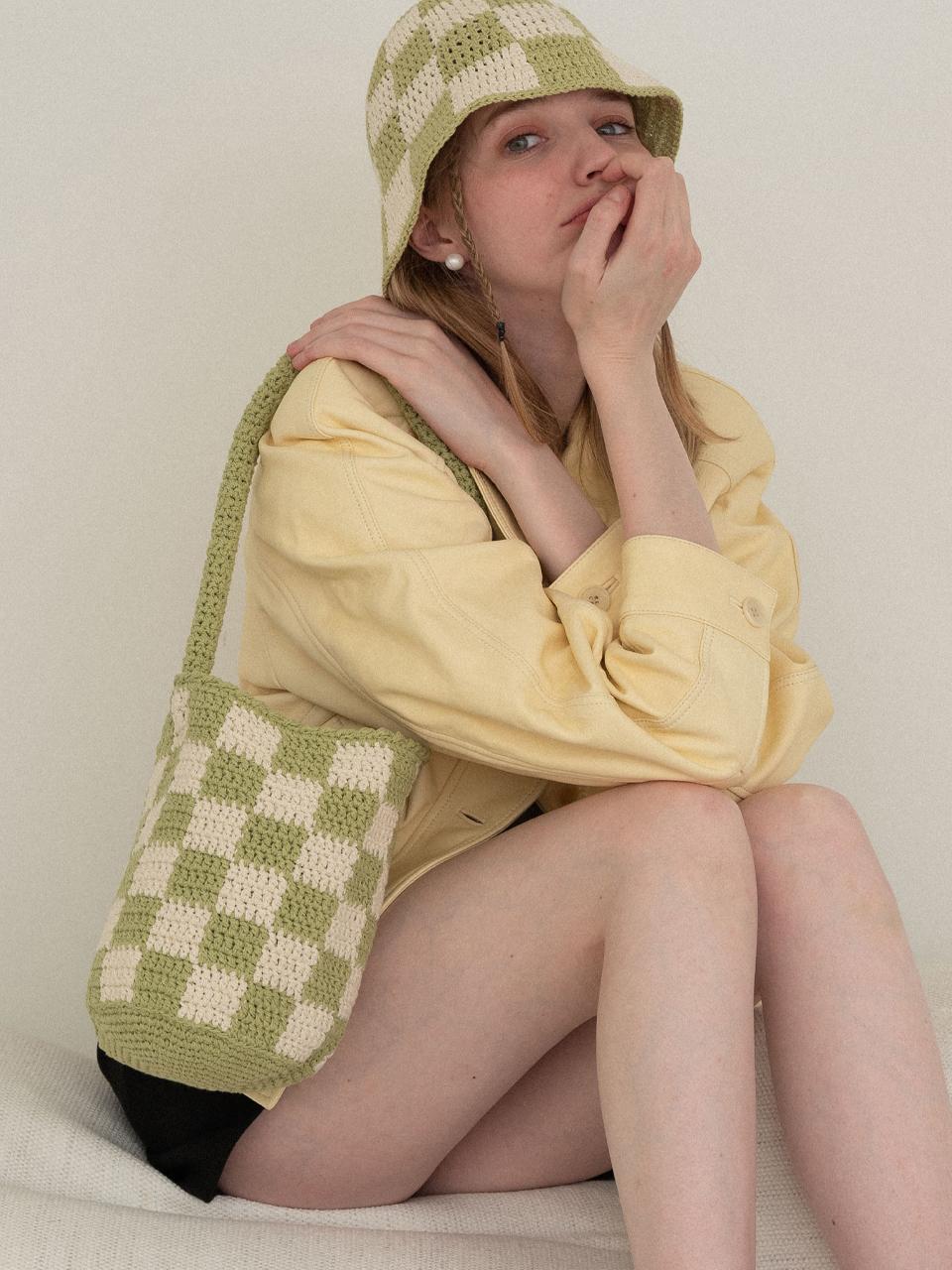 Slowslowly No.89 / Checks Bucket Bag