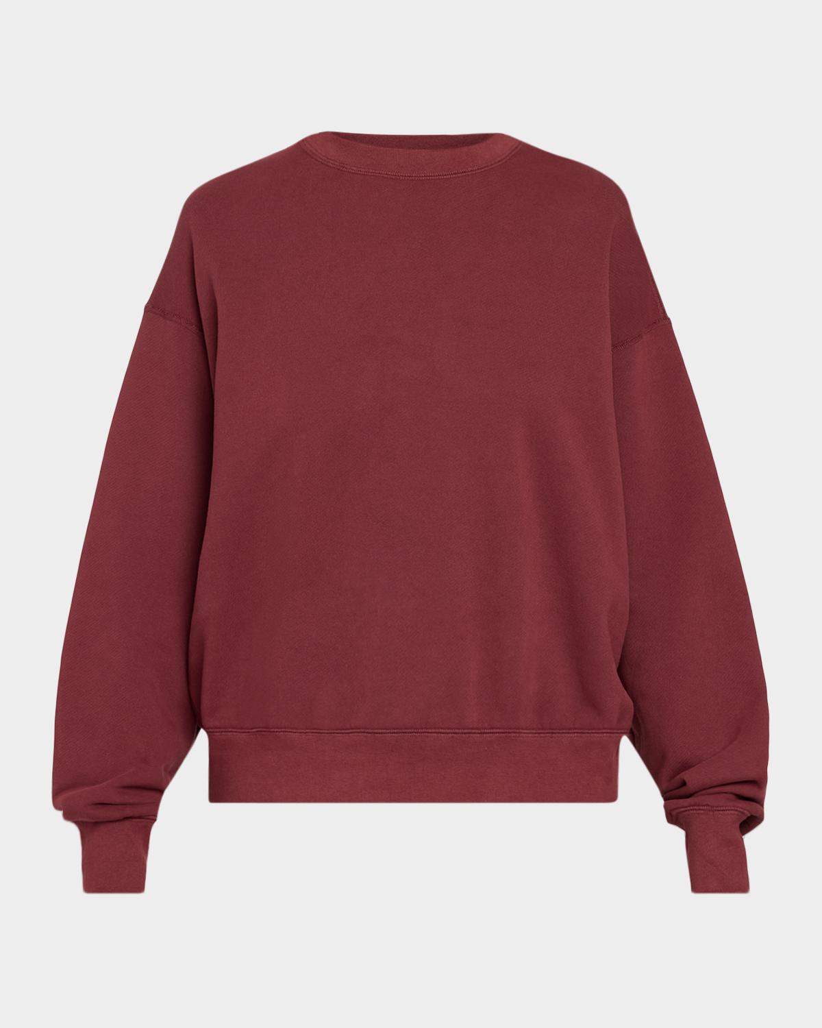 SLVRLAKE Cinched Cotton Crewneck Sweatshirt