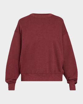SLVRLAKE Cinched Cotton Crewneck Sweatshirt