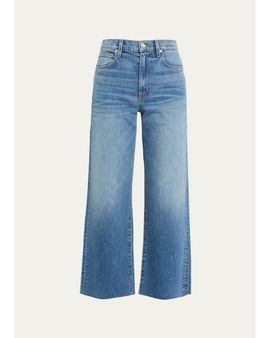 SLVRLAKE Grace High-Rise Wide-Leg Crop Jeans