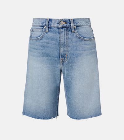 Slvrlake Slvrlake Bermuda Cut Off frayed denim shorts
