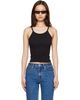 SLVRLAKE SLVRLAKE Black Fitted Rib Tank Top - 1