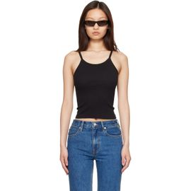 SLVRLAKE SLVRLAKE Black Fitted Rib Tank Top