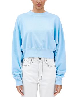 Slvrlake Slvrlake Cotton Crewneck Cropped Sweatshirt