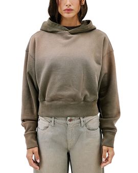 Slvrlake Slvrlake Cropped Ombre Hoodie
