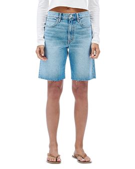 Slvrlake Slvrlake High Rise Bermuda Cut Off Jean Shorts in Hillhurst