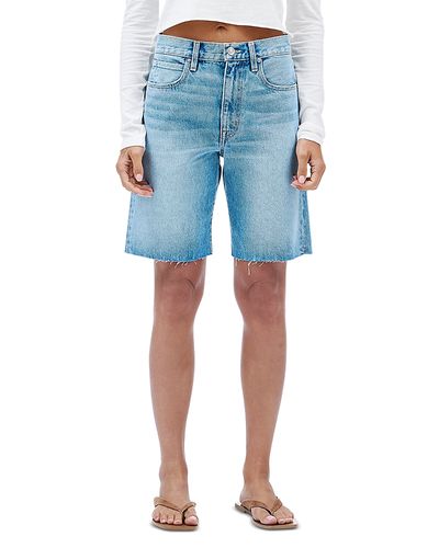 Slvrlake Slvrlake High Rise Bermuda Cut Off Jean Shorts in Hillhurst
