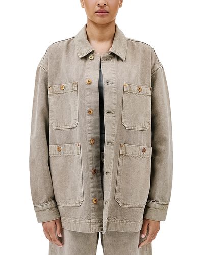 Slvrlake Slvrlake Oversized Denim Worker Jacket in Driftwood