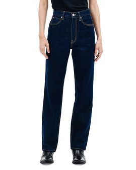 Slvrlake Slvrlake The London High Rise Straight Jeans in Midnight Mile